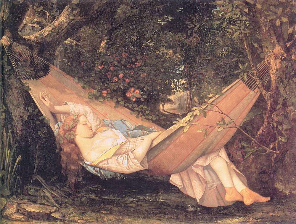 The Hammock by Jean Désiré Gustave Courbet