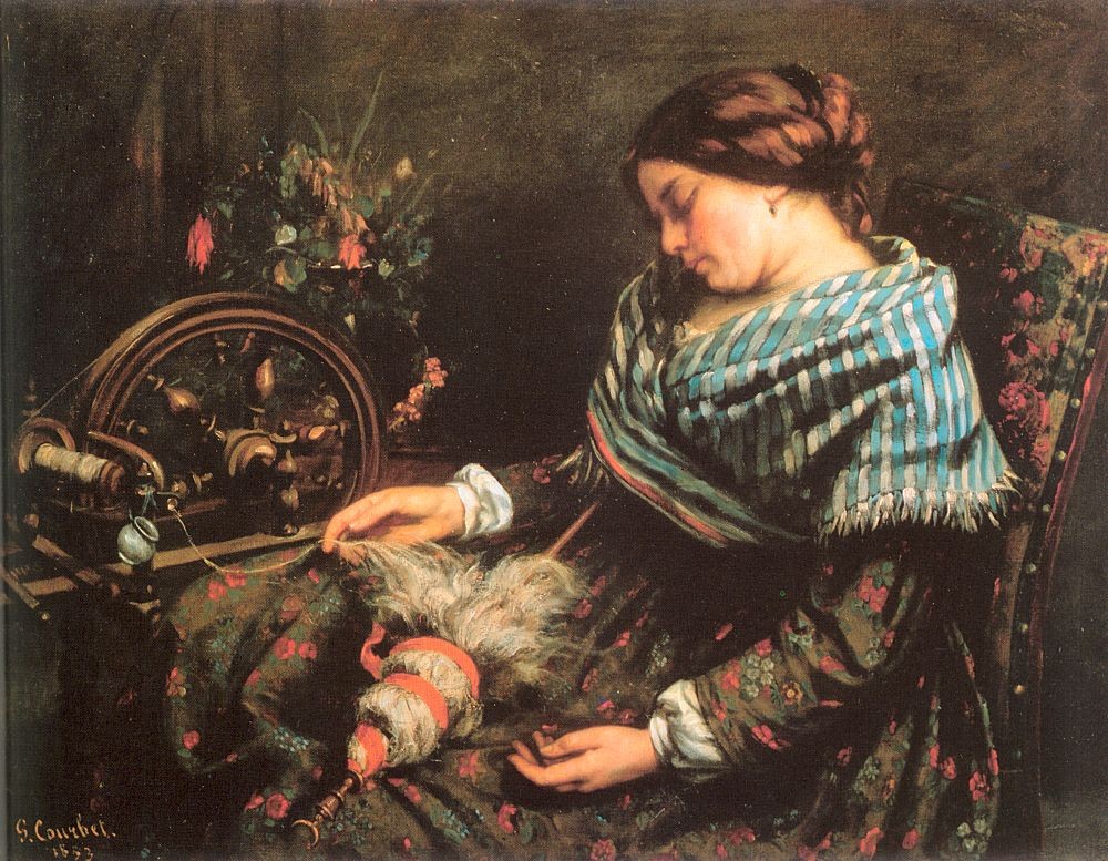 The Sleeping Spinner by Jean Désiré Gustave Courbet