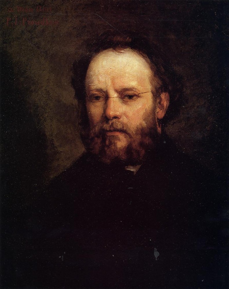 Portrait of Pierre Joseph Proudhon by Jean Désiré Gustave Courbet