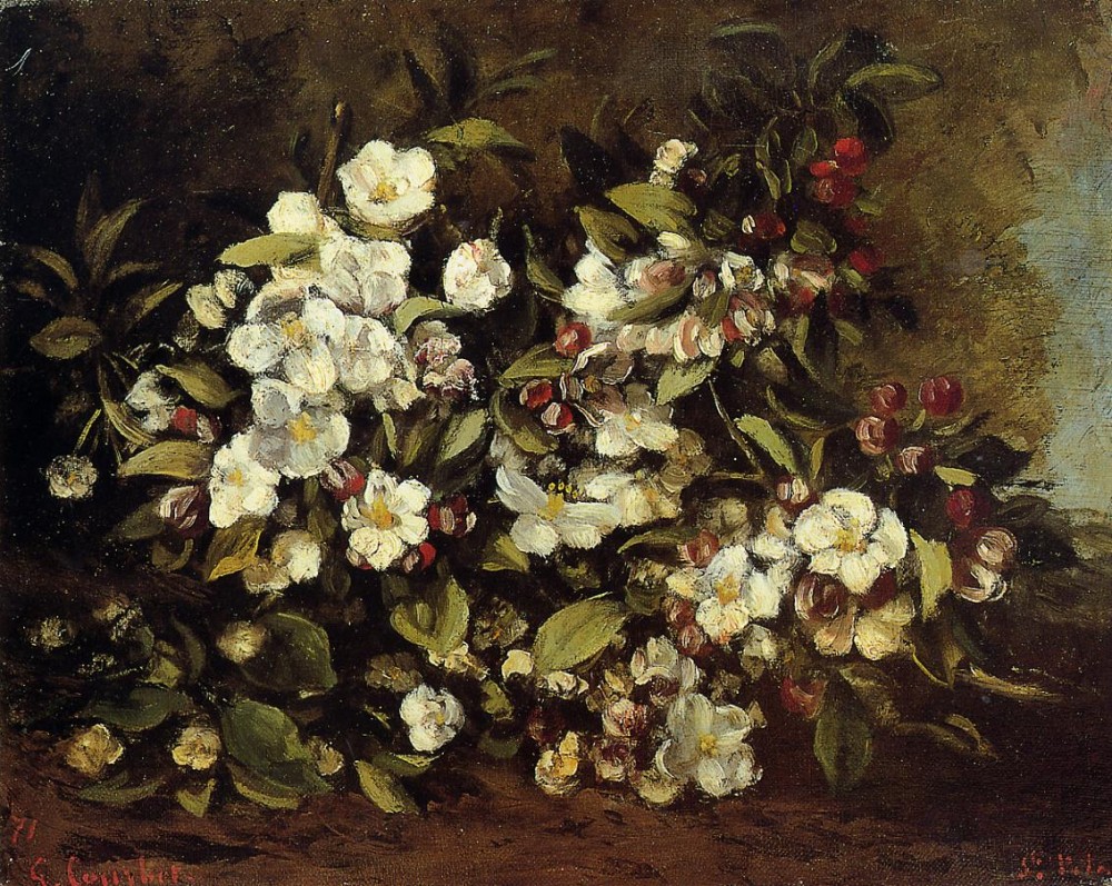 Flowering Apple Tree Branch by Jean Désiré Gustave Courbet