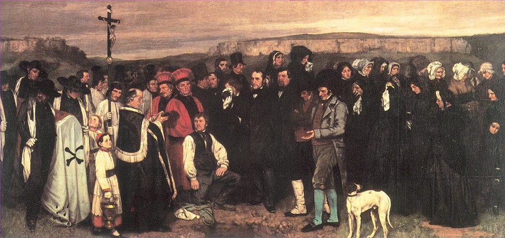 A Burial at Ornans by Jean Désiré Gustave Courbet