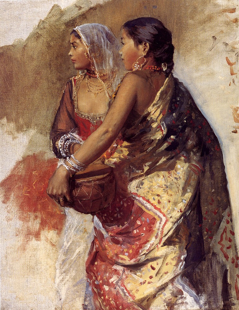 Sketch Two Nautch Girls by Edwin Lord Weeks