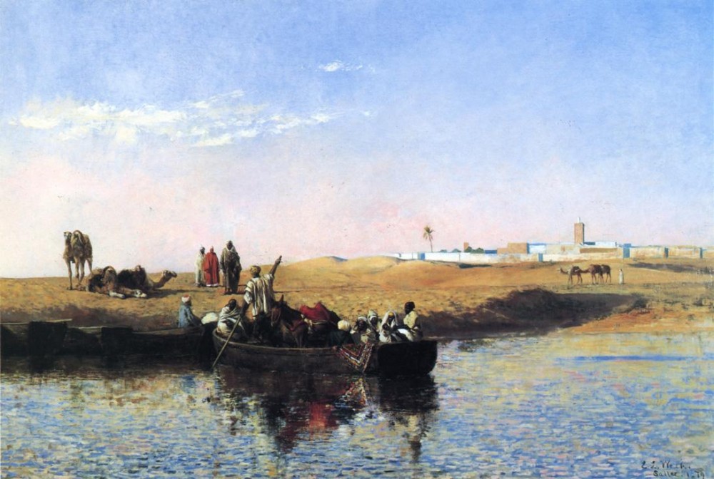 Scene at Sale Morocco by Edwin Lord Weeks