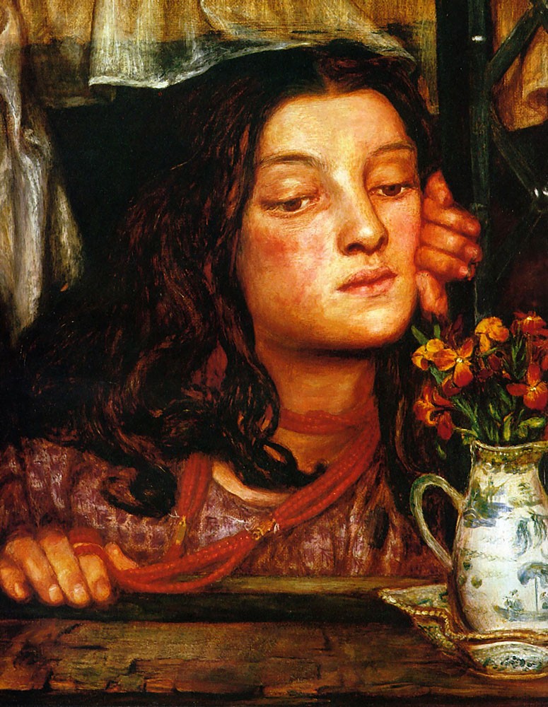 Girl At A Lattice by Dante Gabriel Rossetti