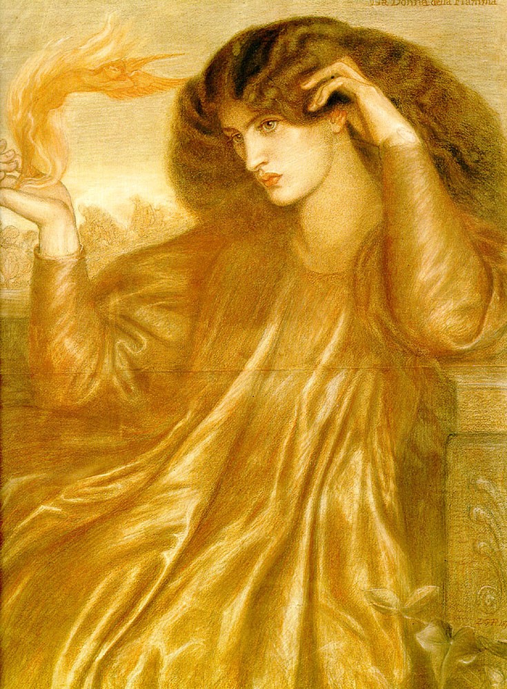 La Donna Della Fiamma by Dante Gabriel Rossetti