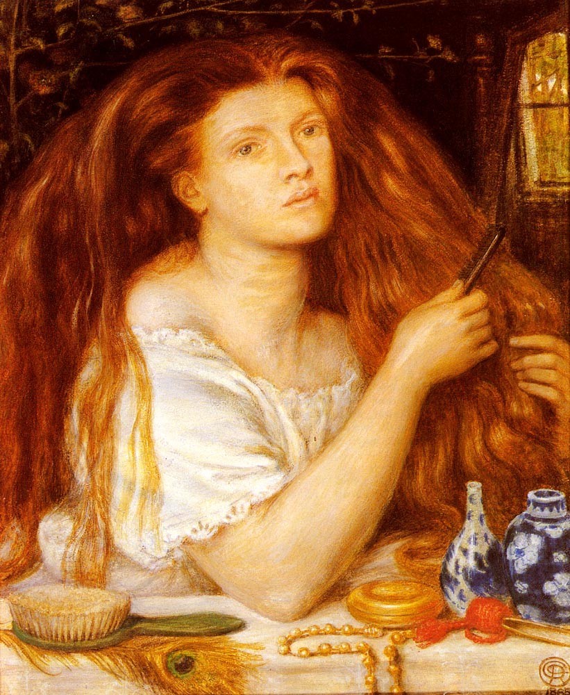 Woman Combing Her Hair by Dante Gabriel Rossetti