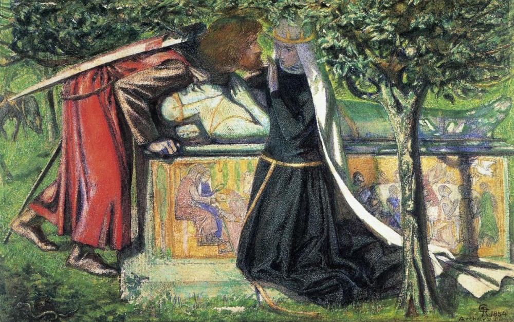 Arthur-s Tomb The Last Meeting Of Lancelot And Guinevere by Dante Gabriel Rossetti