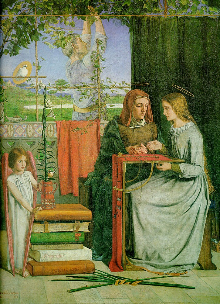 The Childhood Of The Virgin by Dante Gabriel Rossetti