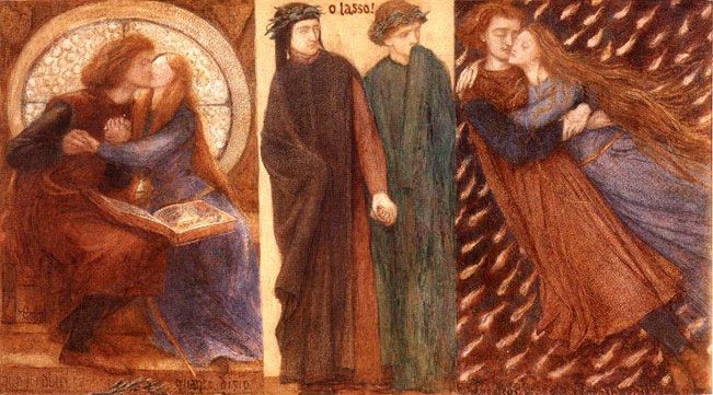 Paolo And Francesca by Dante Gabriel Rossetti