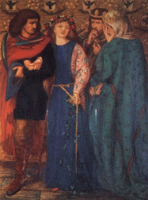 The First Madness Of Ophelia by Dante Gabriel Rossetti