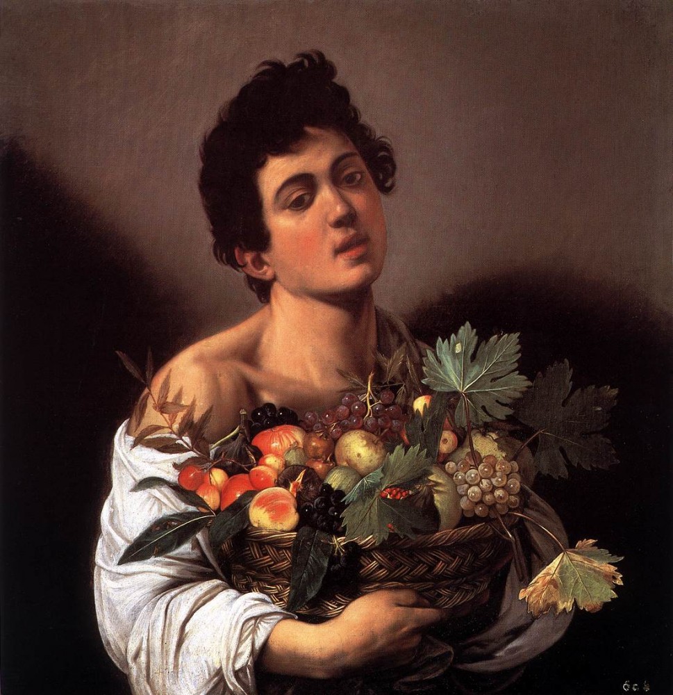 Boy with a Basket of Fruit by Michelangelo Merisi da Caravaggio