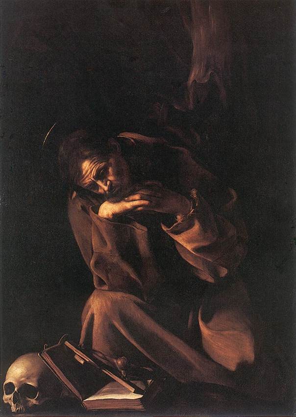 St Francis 2 by Michelangelo Merisi da Caravaggio