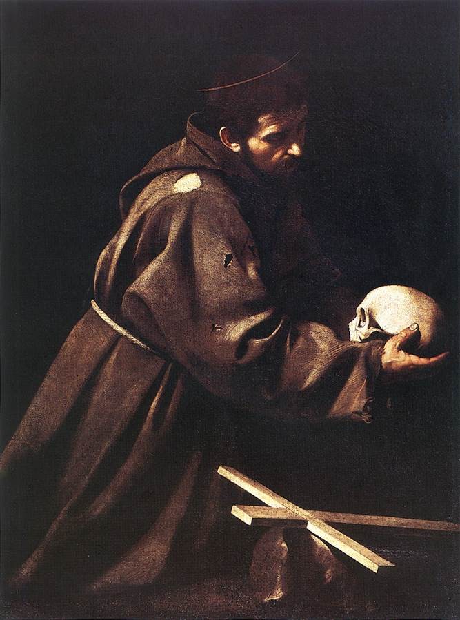 St Francis by Michelangelo Merisi da Caravaggio
