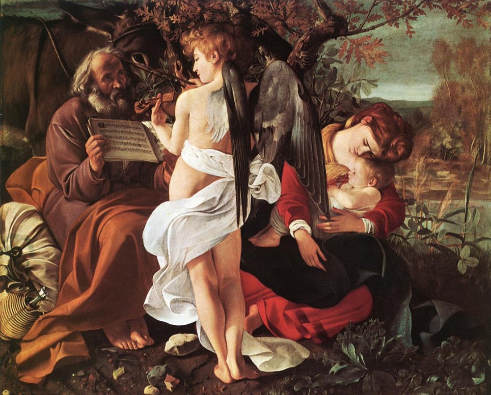 Rest on Flight to Egypt by Michelangelo Merisi da Caravaggio