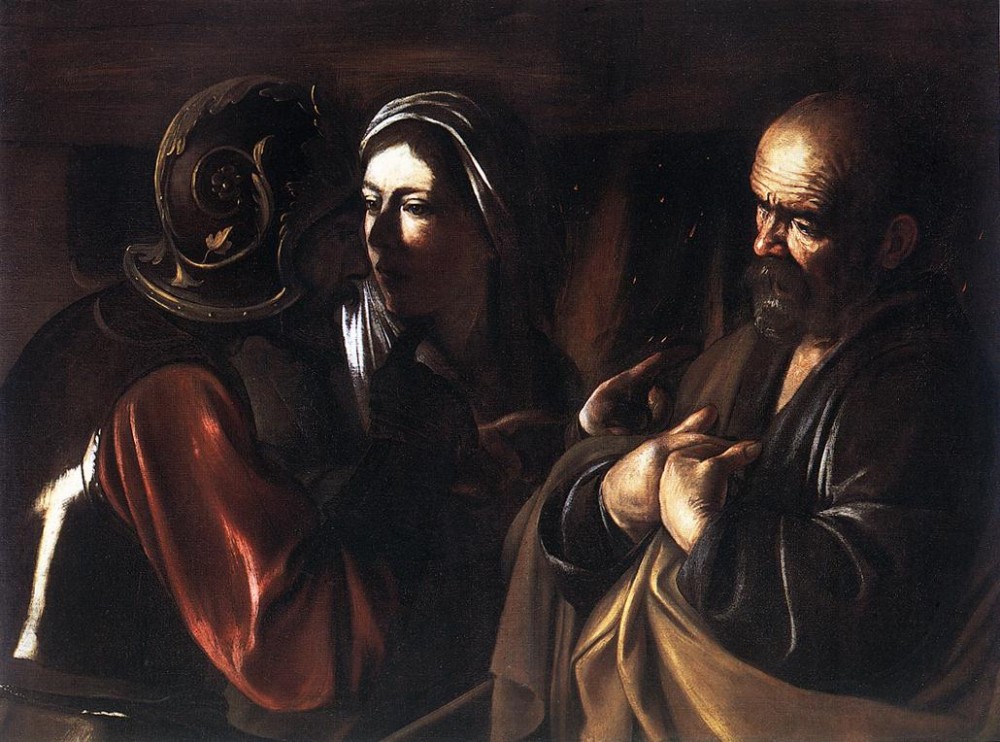 The Denial of St Peter by Michelangelo Merisi da Caravaggio