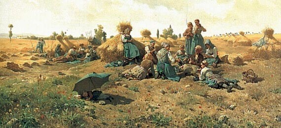 Peasants Lunching in a Field by Daniel Ridgway Knight