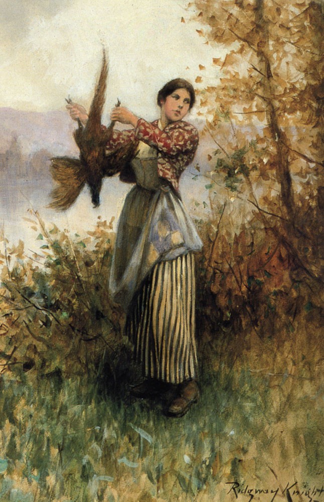 A Pheasant in Hand by Daniel Ridgway Knight