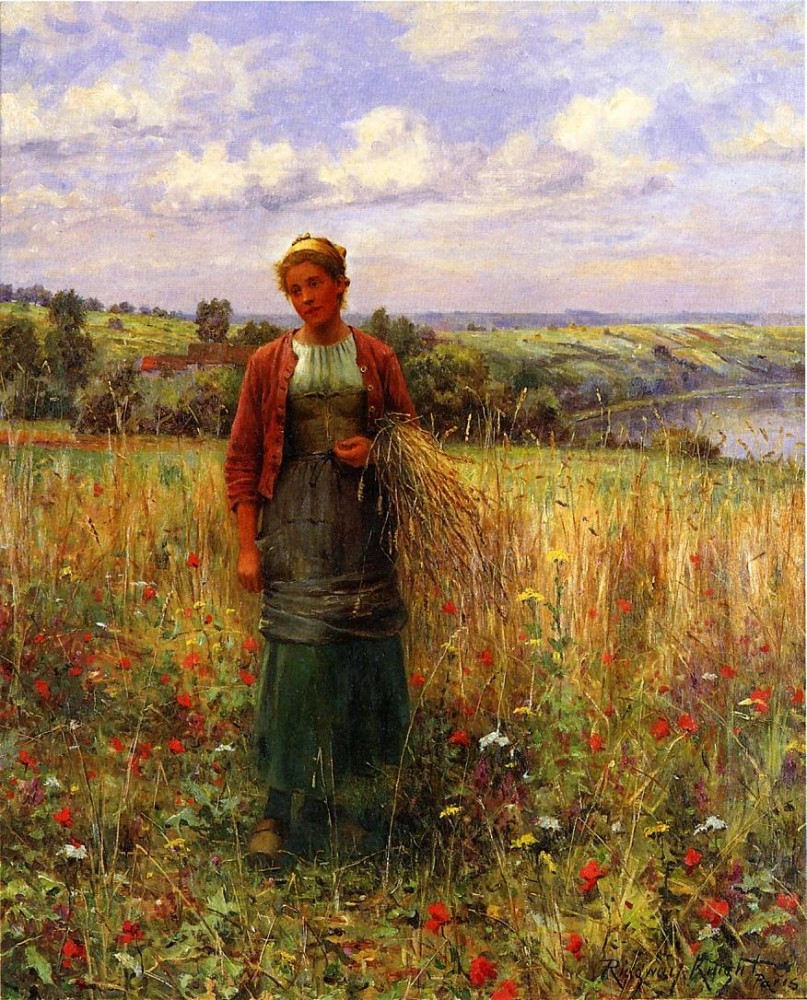 Gathering Wheat by Daniel Ridgway Knight