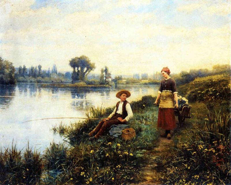 A Passing Conversation by Daniel Ridgway Knight