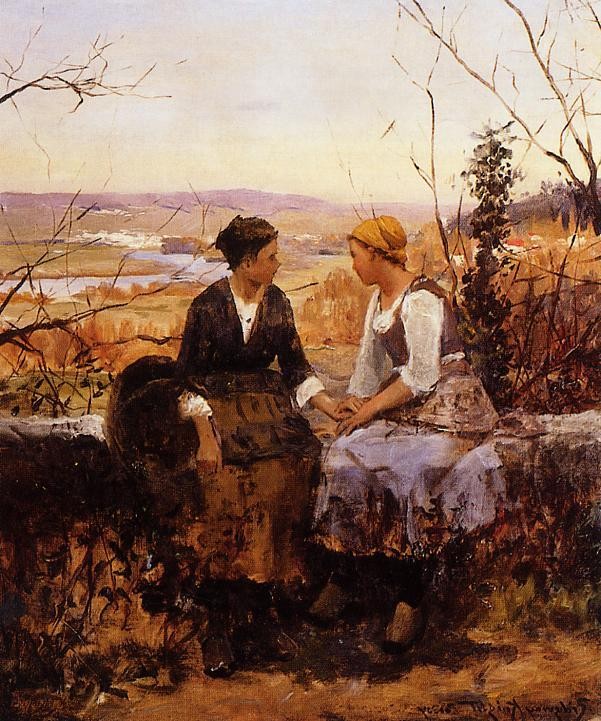 The Two Friends by Daniel Ridgway Knight