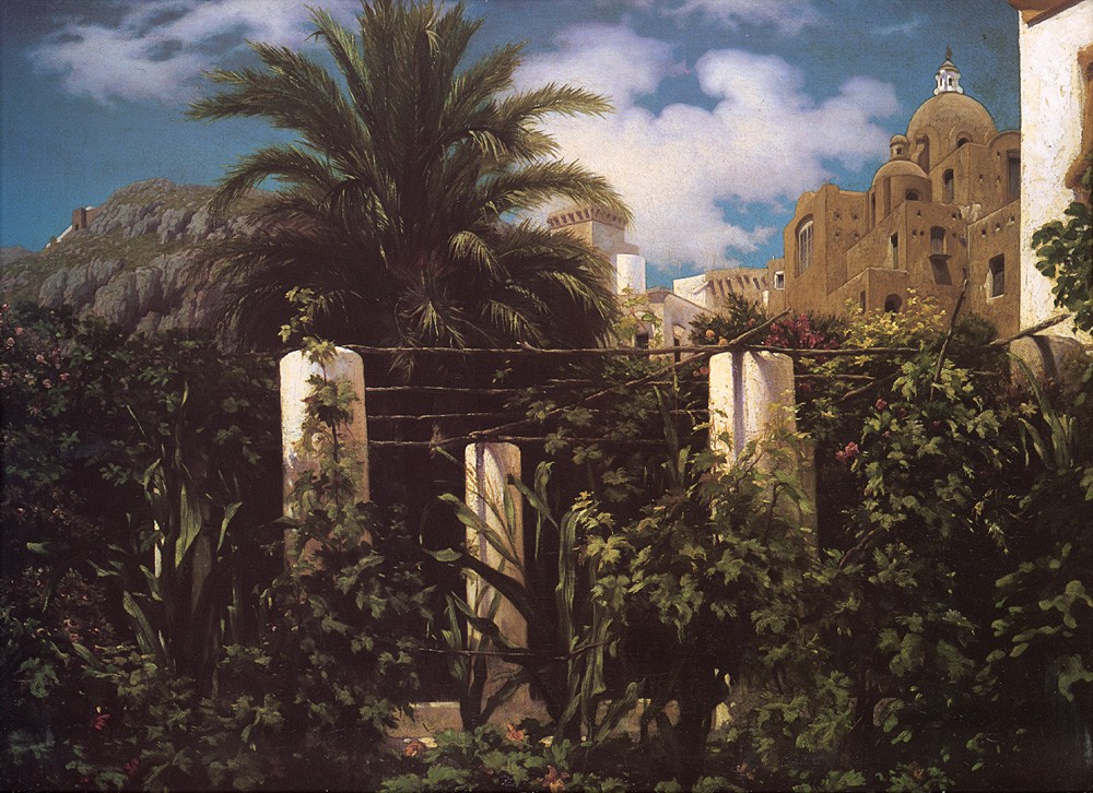 Garden of an Inn Capri by Sir Frederic Leighton