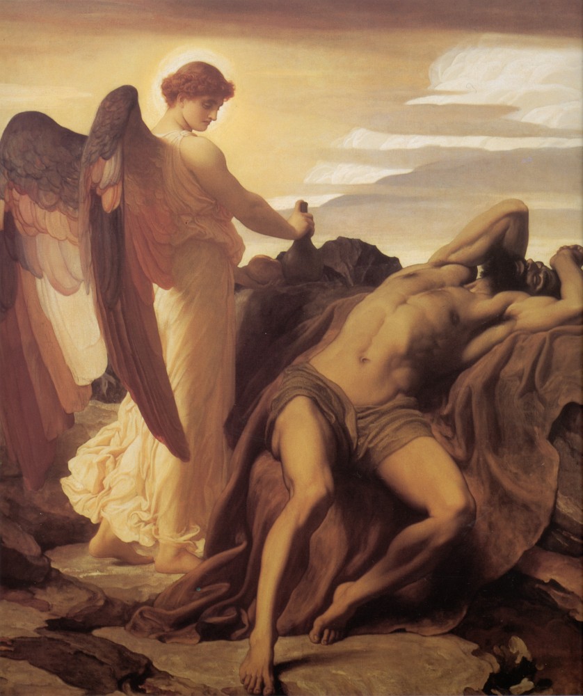 Elijah in the Wilderness by Sir Frederic Leighton
