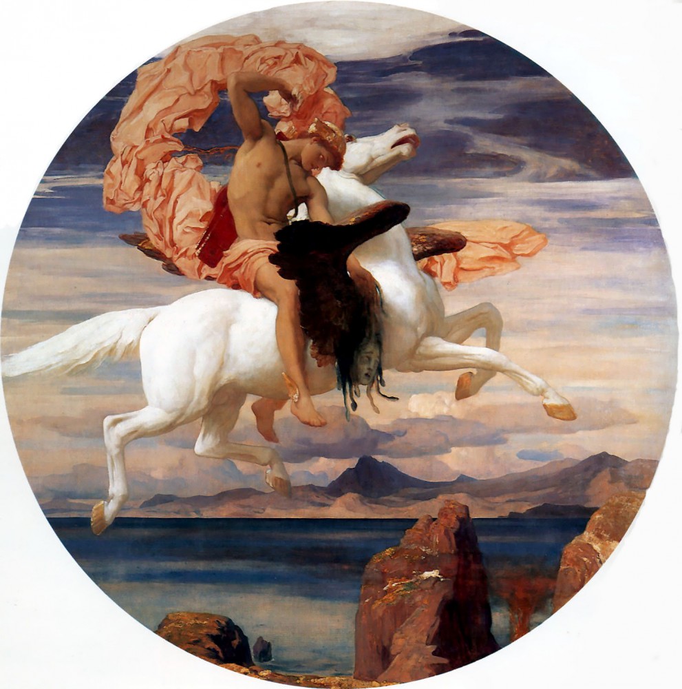 Perseus on Pegasus Hastening to the Rescue of Andromeda by Sir Frederic Leighton