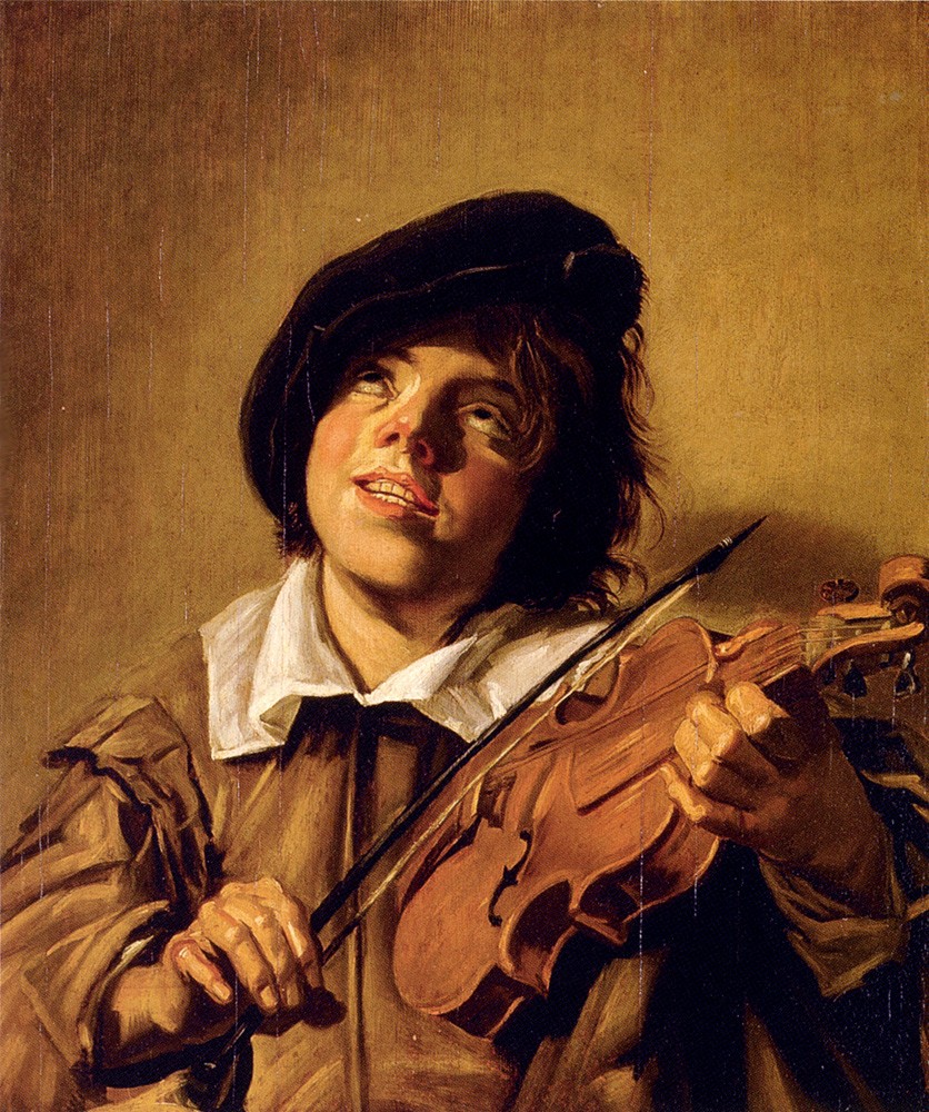 Boy Playing A Violin by Frans Hals