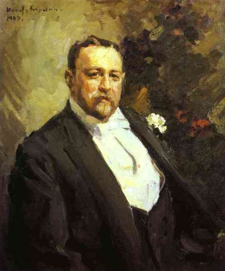 Portrait Of Ivan Morozov by Konstantin Alekseyevich Korovin