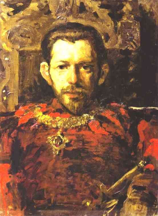 Portrait Of S Mamontov (1867 - 1915) In A Theatre Costume by Konstantin Alekseyevich Korovin