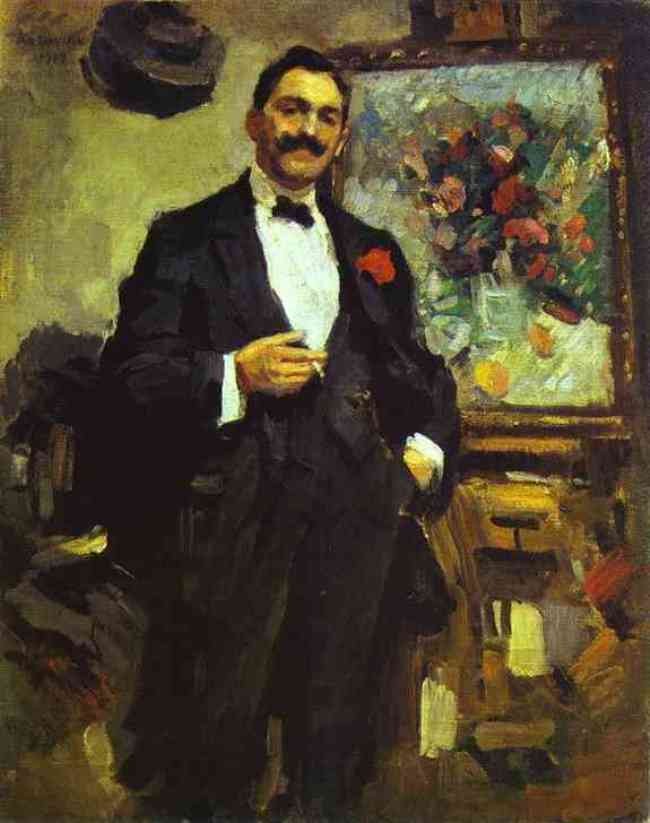 Portrait Of The Hungarian Artist Jozef Ripple-Ronai by Konstantin Alekseyevich Korovin