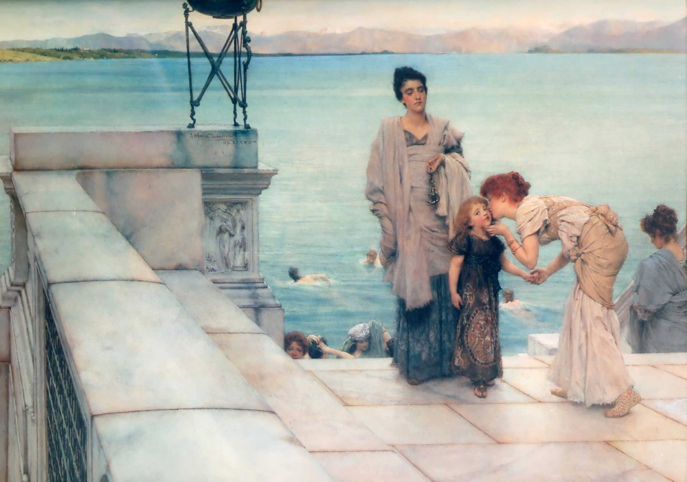 A Kiss by Sir Lawrence Alma-Tadema