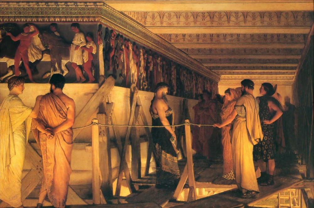 Phidias Showing the Frieze of the Parthenon by Sir Lawrence Alma-Tadema