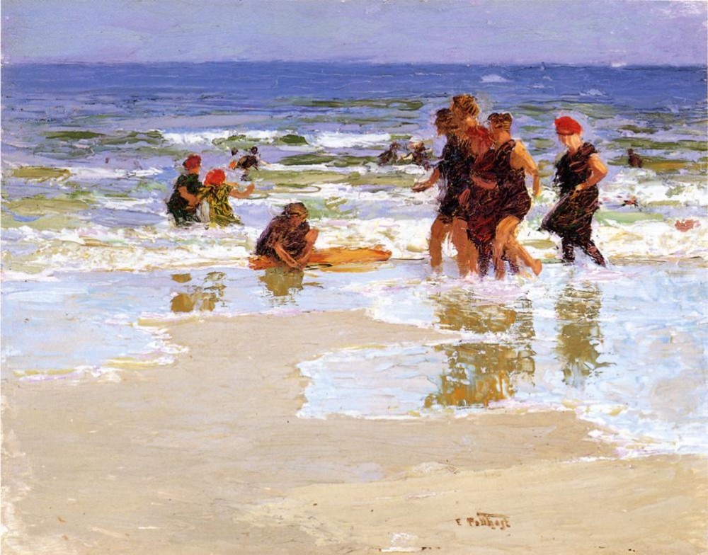 Edward At the Seashore by Edward Henry Potthast