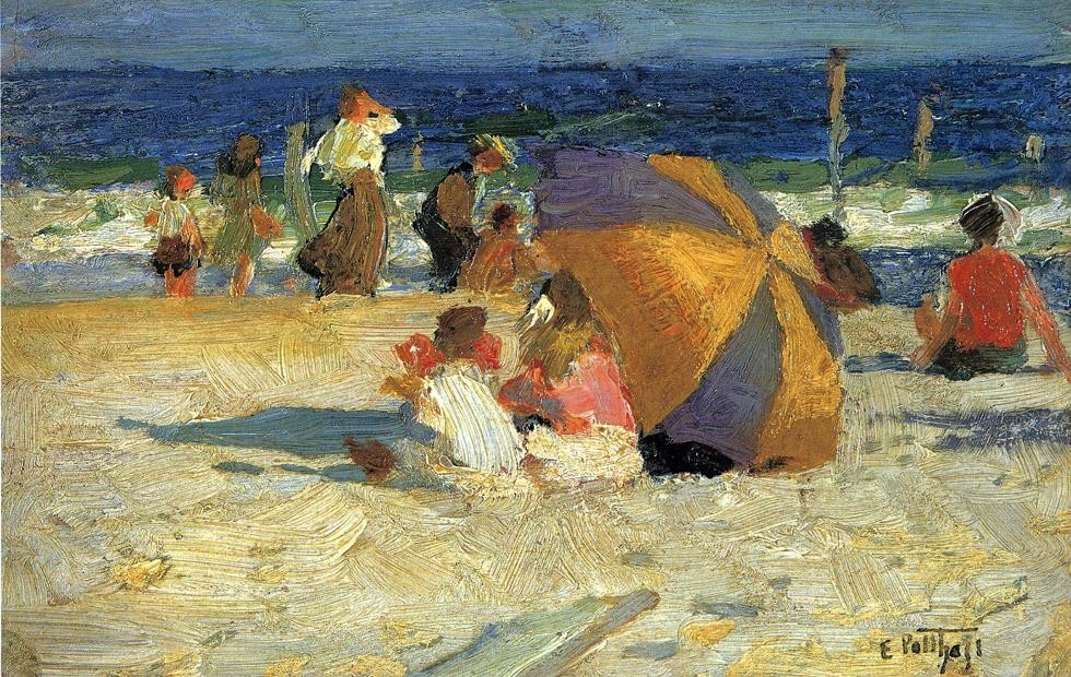 Beach Umbrella by Edward Henry Potthast