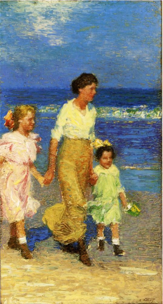 A Summer Day on Beach by Edward Henry Potthast