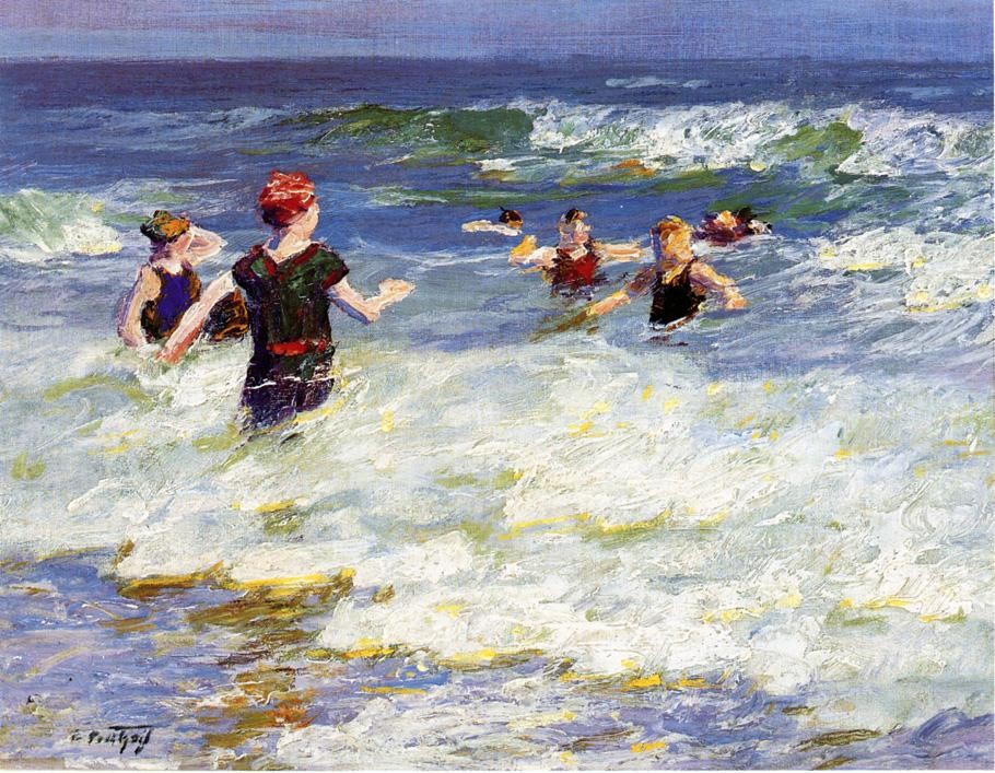 the Surf by Edward Henry Potthast