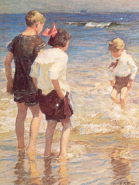 Children at Shore by Edward Henry Potthast