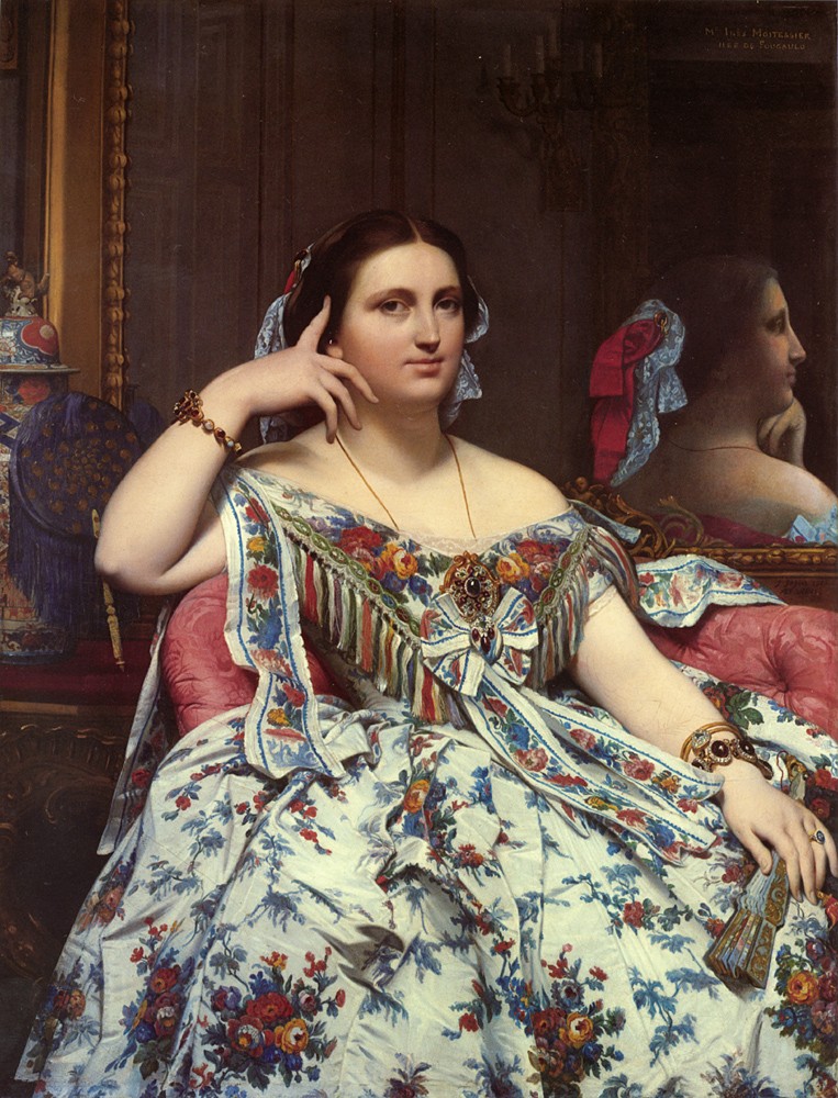 Madame Paul Sigisbert Moitessier Seated by Jean-Auguste-Dominique Ingres