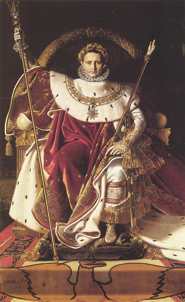 Napoleon I on His Imperial Throne by Jean-Auguste-Dominique Ingres