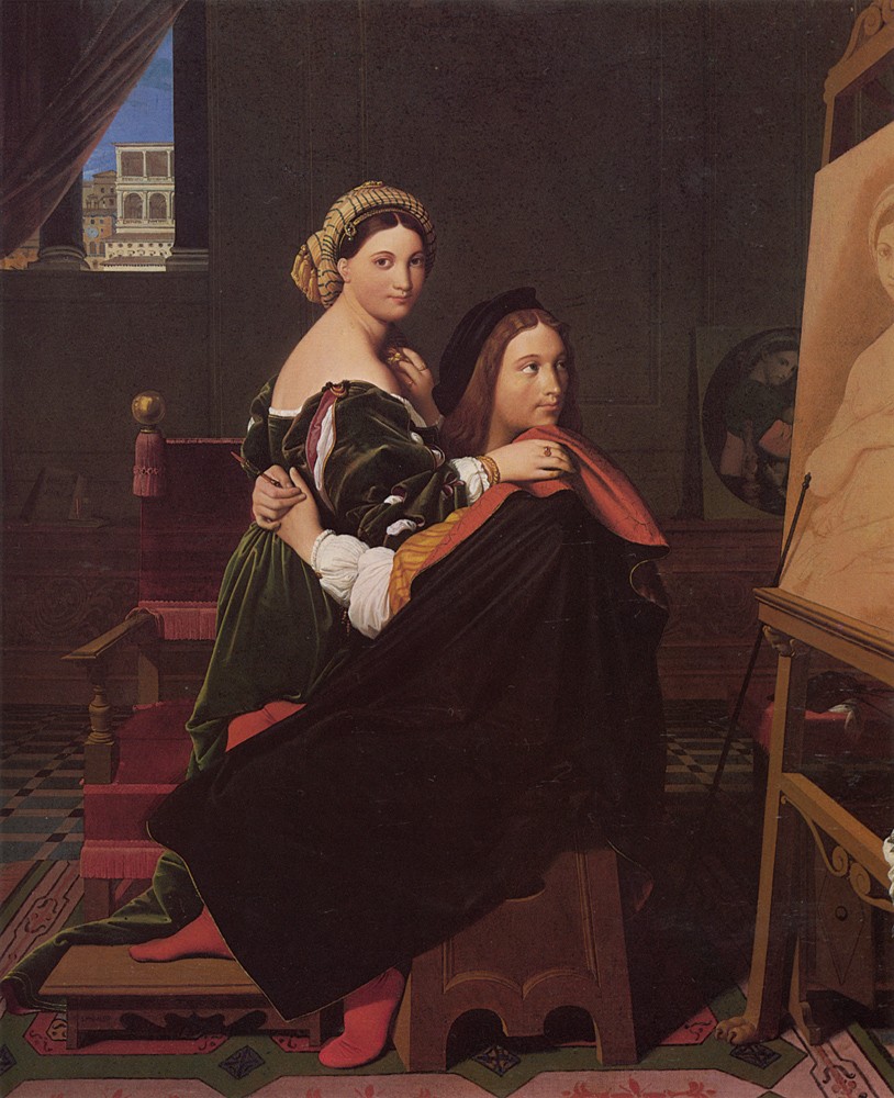 Raphael and the Fornarina by Jean-Auguste-Dominique Ingres
