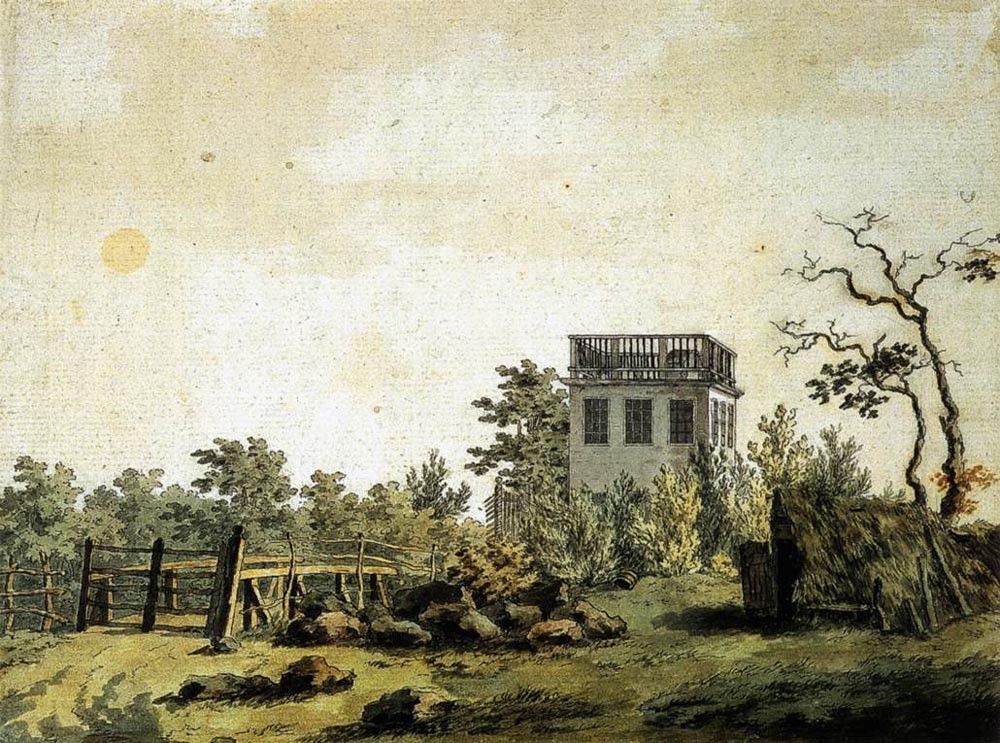 Landscape With Pavilion by Caspar David Friedrich