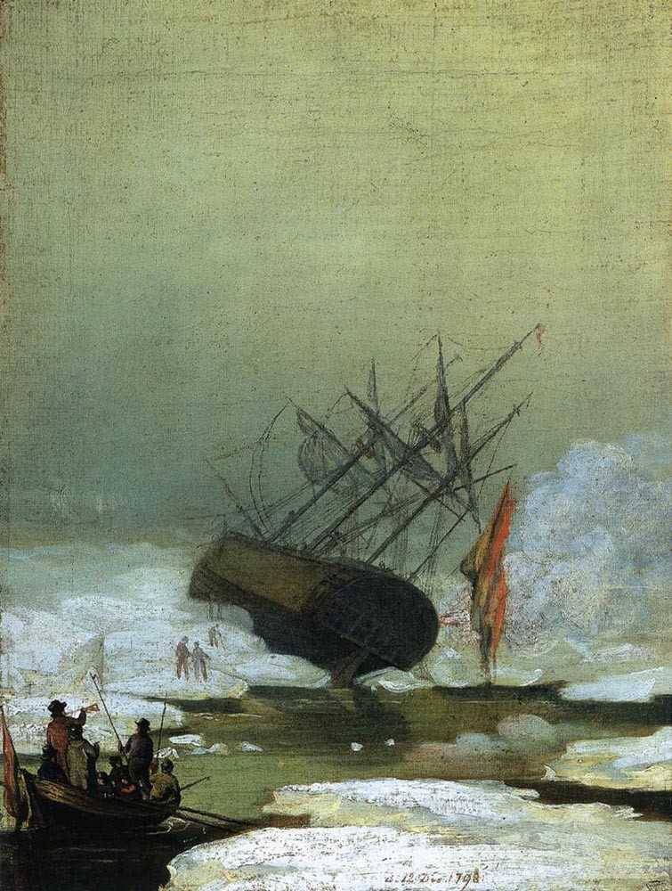 Wreck By The Sea by Caspar David Friedrich