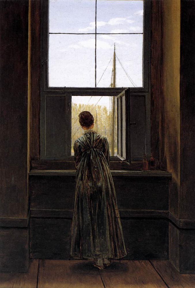 Woman At A Window by Caspar David Friedrich