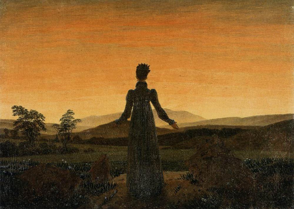 Woman Before The Rising Sun by Caspar David Friedrich