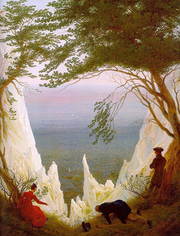 Chalk Cliffs on Rugen by Caspar David Friedrich