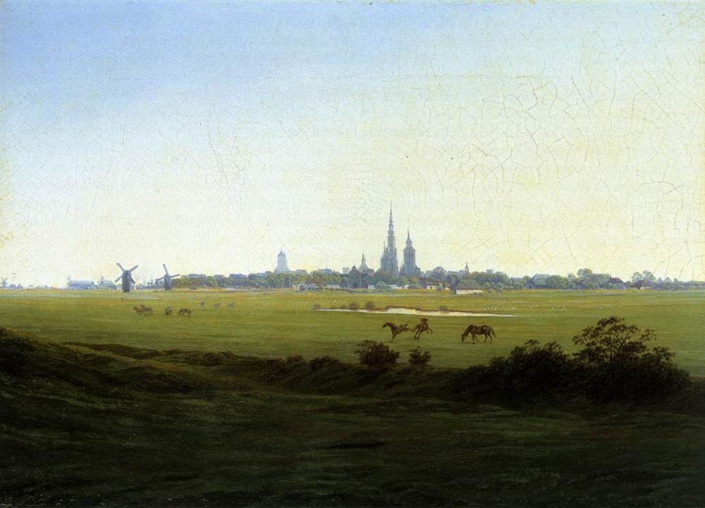 Meadows Near Greifswald by Caspar David Friedrich