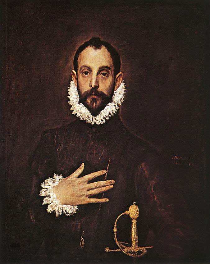The Knight with His Hand on His Breast by Doménikos Theotokópoulos (el Greco)