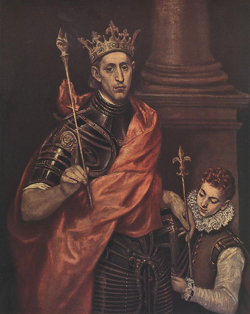 A Saintly King by Doménikos Theotokópoulos (el Greco)