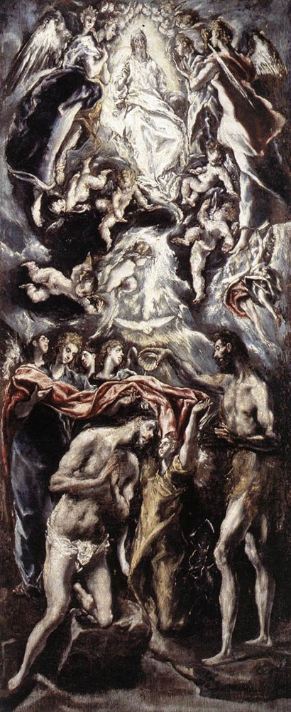 Baptism of Christ by Doménikos Theotokópoulos (el Greco)